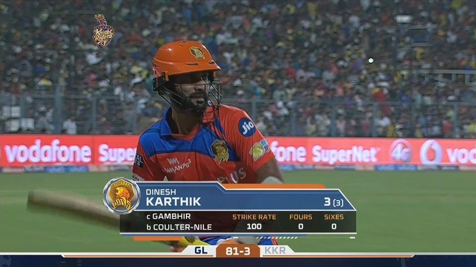 M23: KKR vs GL – Dinesh Karthik Wicket