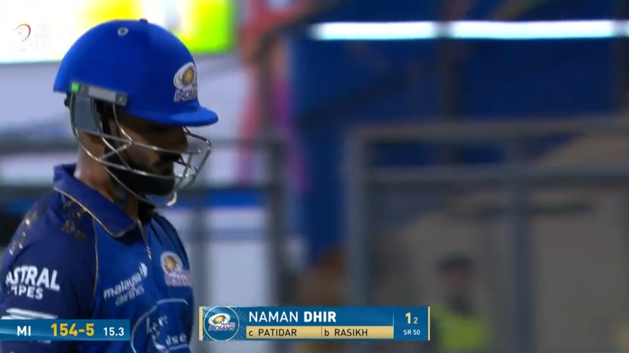 IPL 2026 M20: MI vs RCB - Naman Dhir Wicket