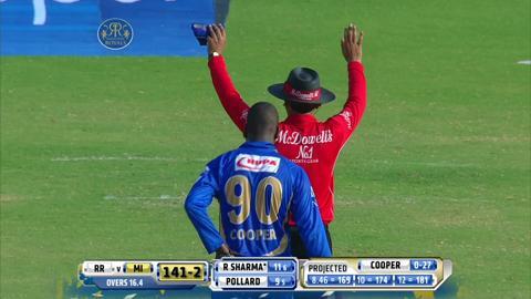 M44: RR vs MI – Rohit Sharma Six