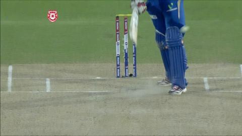 M69: KXIP vs MI – Kieron Pollard Wicket