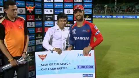 M13: SRH vs DD – Man Of The Match – JP Duminy