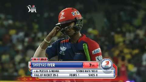M2: CSK vs DD – Shreyas Iyer Wicket