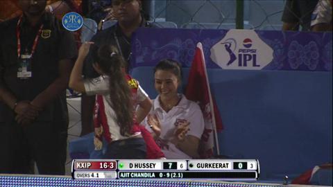 M18: RR vs KXIP – David Hussey Six background