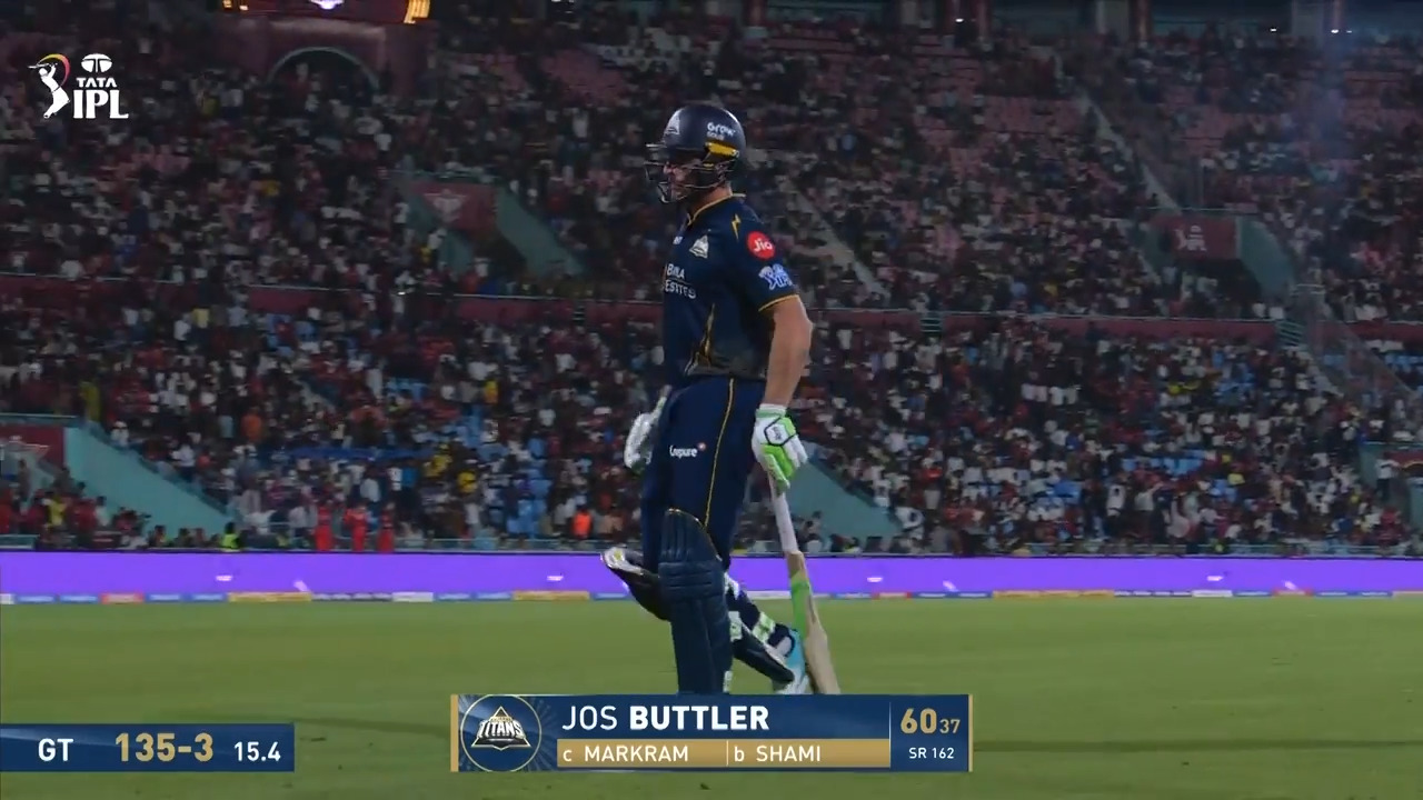 IPL 2026 M19: LSG vs GT - Jos Buttler Wicket