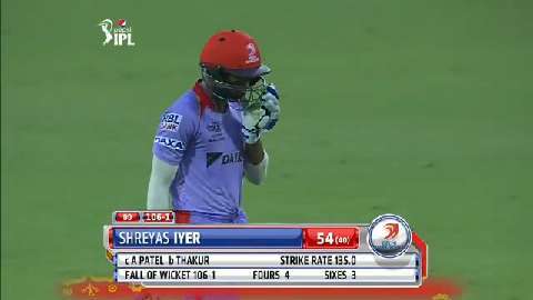 M31: DD vs KXIP – Shreyas Iyer Wicket