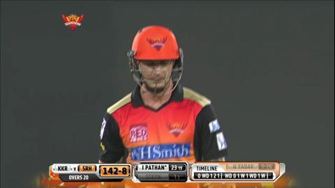 M43: SRH vs KKR – Dale Steyn Wicket