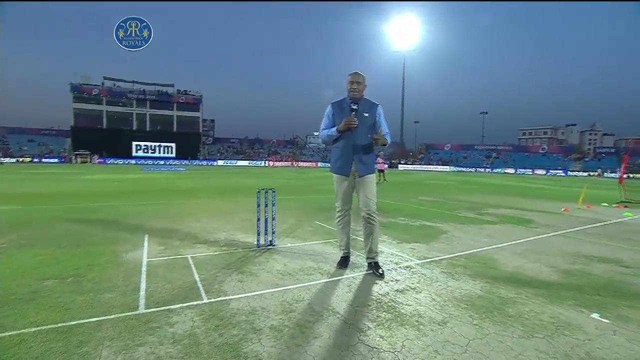 M14: RR vs RCB – Pitch Report background
