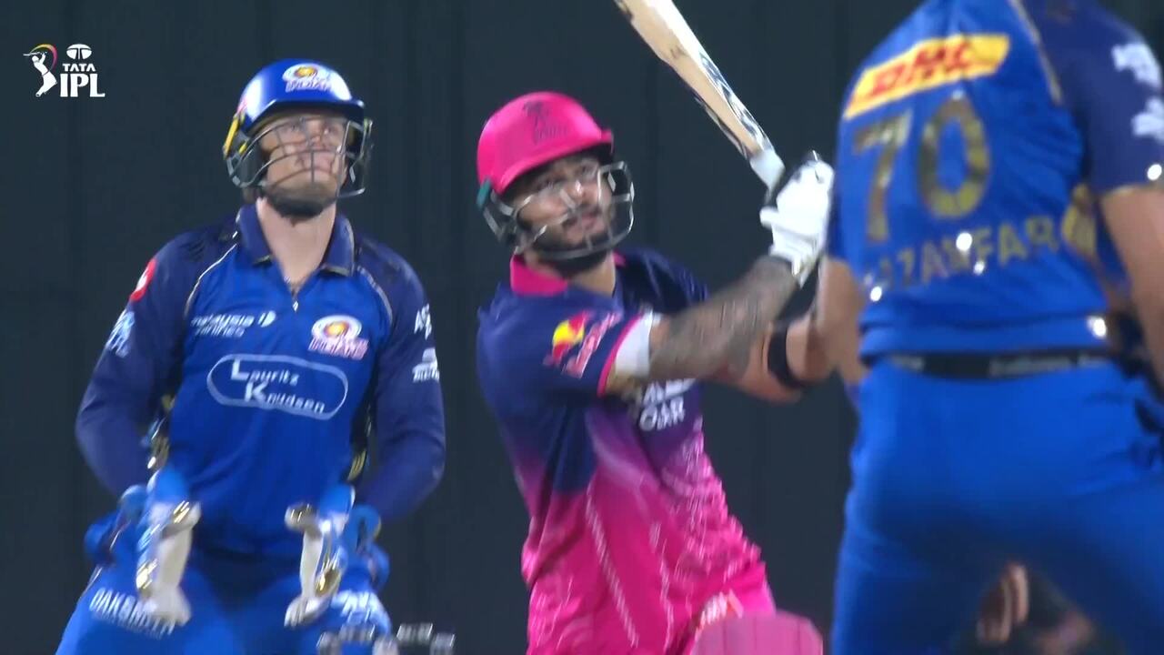 IPL 2026 M13: RR vs MI - Riyan Parag Six