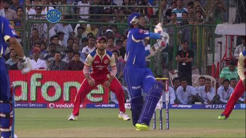 M40: RR vs RCB – Ajinkya Rahane Wicket