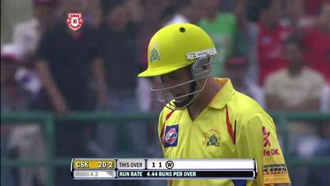 Match 66 KXIP vs CSK – M Hussey's Wicket