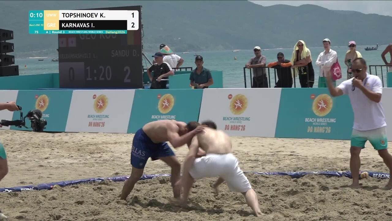 Konstantin Valentinovitch TOPSHINOEV (UWW) vs. Ilias Rafail KARNAVAS (GRE) • A | Round 3 • Men's BW