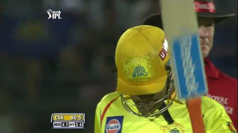 Match 56 RR vs CSK – Dhoni's Wicket background