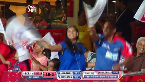 M38: RCB vs DD – Mayank Agarwal Six