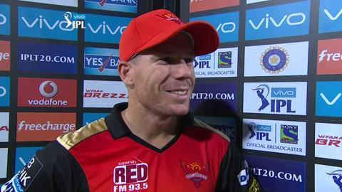 M27: SRH vs RCB – David Warner Interview background