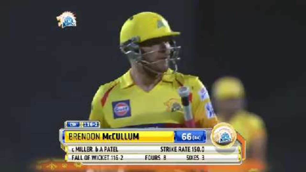 M24: CSK vs KXIP – Brendon McCullum Wicket