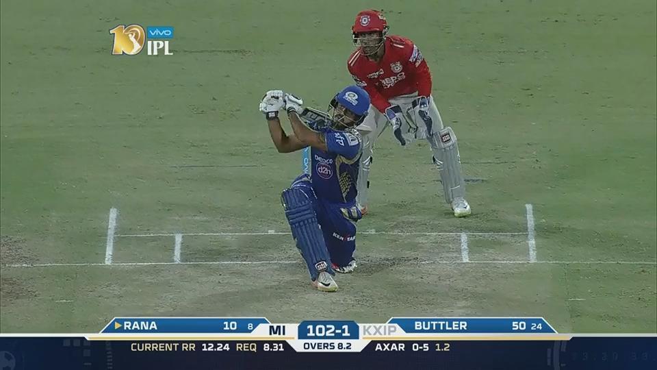 M22: KXIP vs MI – Nitish Rana Six background
