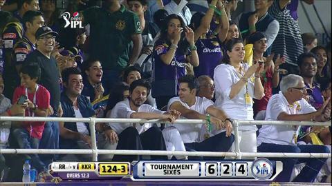 M54: RR vs KKR – Andre Russell Six background
