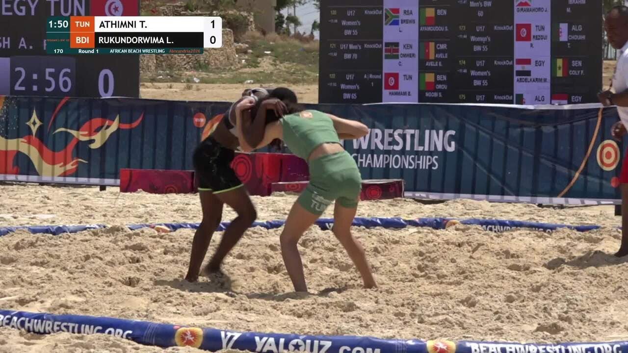 Tasmin ATHIMNI (TUN) vs. Liesse RUKUNDORWIMANA (BDI) • Round 1 • Women's BW 45Kg