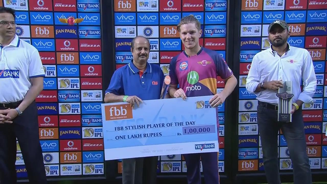 M55: RPS vs KXIP – FBB Stylish player of the day – Adam Zampa background