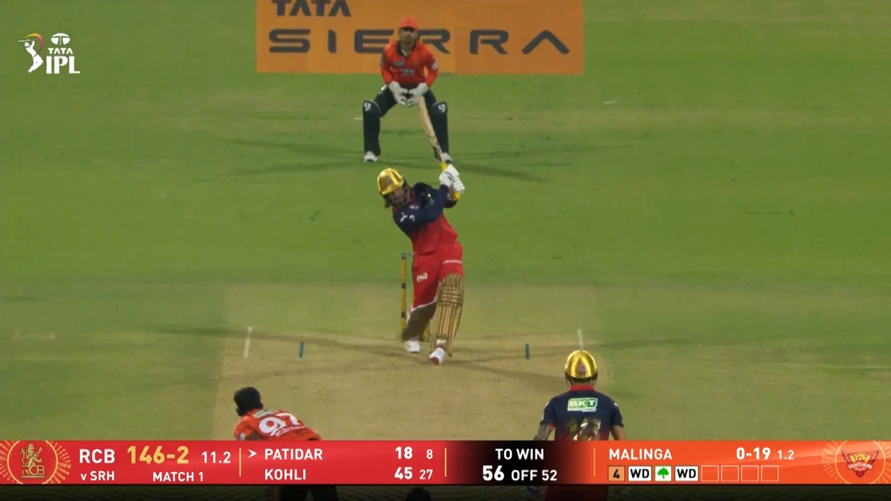 IPL 2026 M01: RCB vs SRH - Rajat Patidar Six