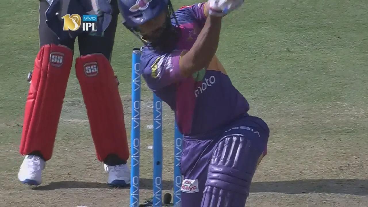 M34: RPS vs RCB – Rahul Tripathi Six