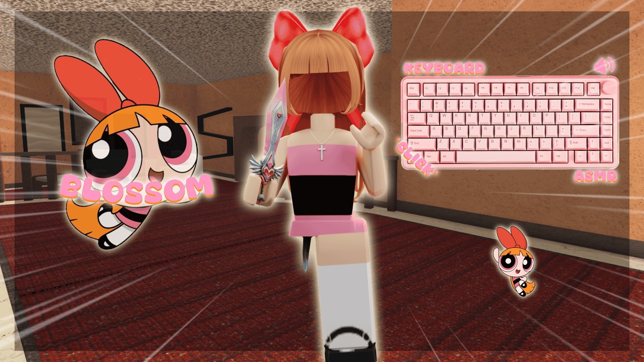 PLAYING MM2 AS BLOSSOM *Keyboard ASMR*