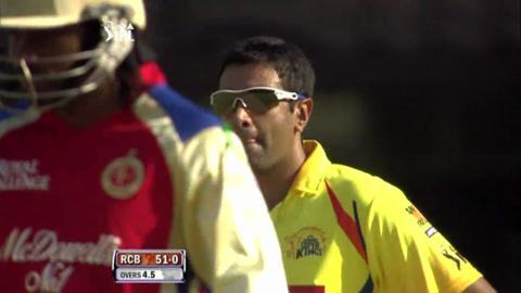 Match 13 CSK vs RCB – Agarwal's 3rd Six background