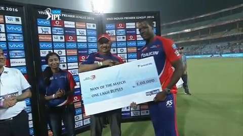 M26: DD vs KKR – Man of The Match – Carlos Brathwaite