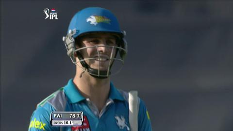 M6: PWI vs KXIP – Mitchell Marsh Wicket background