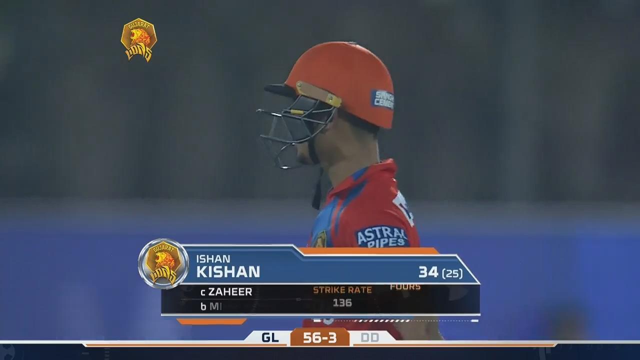 M50: GL vs DD – Ishan Kishan Wicket