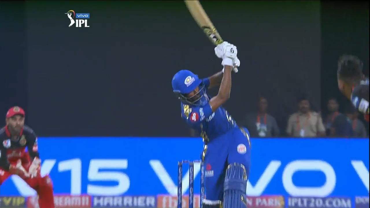 Bye bye ball: Hardik sends one into orbit background