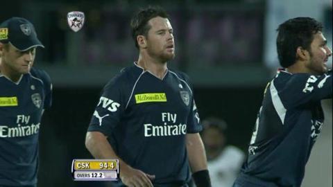 Match 6 CSK vs DC – Badrinath's Wicket