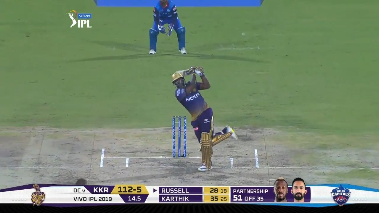 M10: DC vs KKR – Andre Russell Six