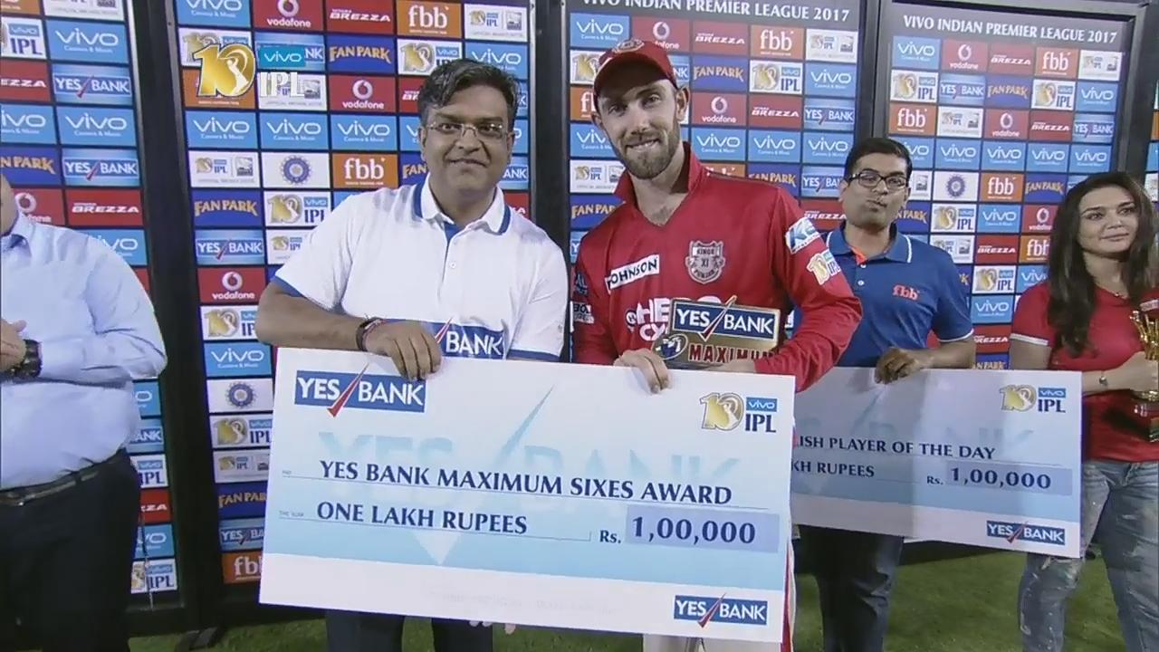M49: KXIP vs KKR – YES Bank Maximum Sixes – Glenn Maxwell
