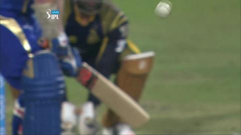 M5: KKR vs MI – Mitchell McClenaghan Wicket background