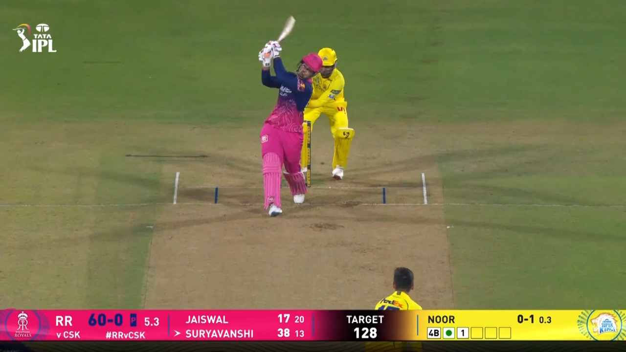IPL 2026 M03: RR vs CSK - Vaibhav Sooryavanshi Six