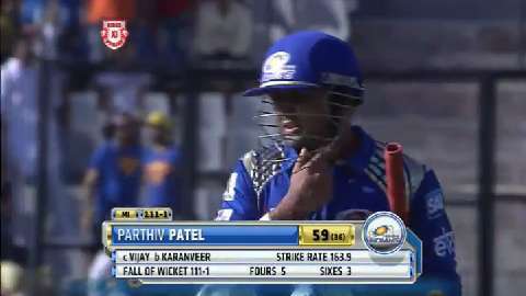 M35: KXIP vs MI – Fall Of Wickets