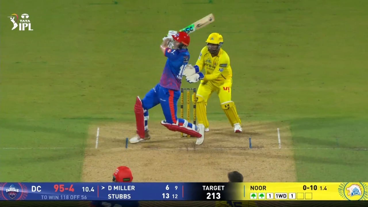 IPL 2026 M18: CSK vs DC - David Miller Six