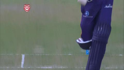 M10: KXIP vs RPS – Ajinkya Rahane Wicket background