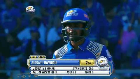 M23: MI vs SRH – Ambati Rayudu Wicket