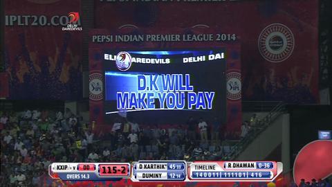 M45: DD vs KXIP – Dinesh Karthik Six background
