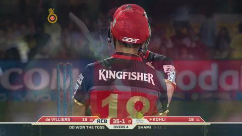 M11: RCB vs DD – AB de Villiers Six
