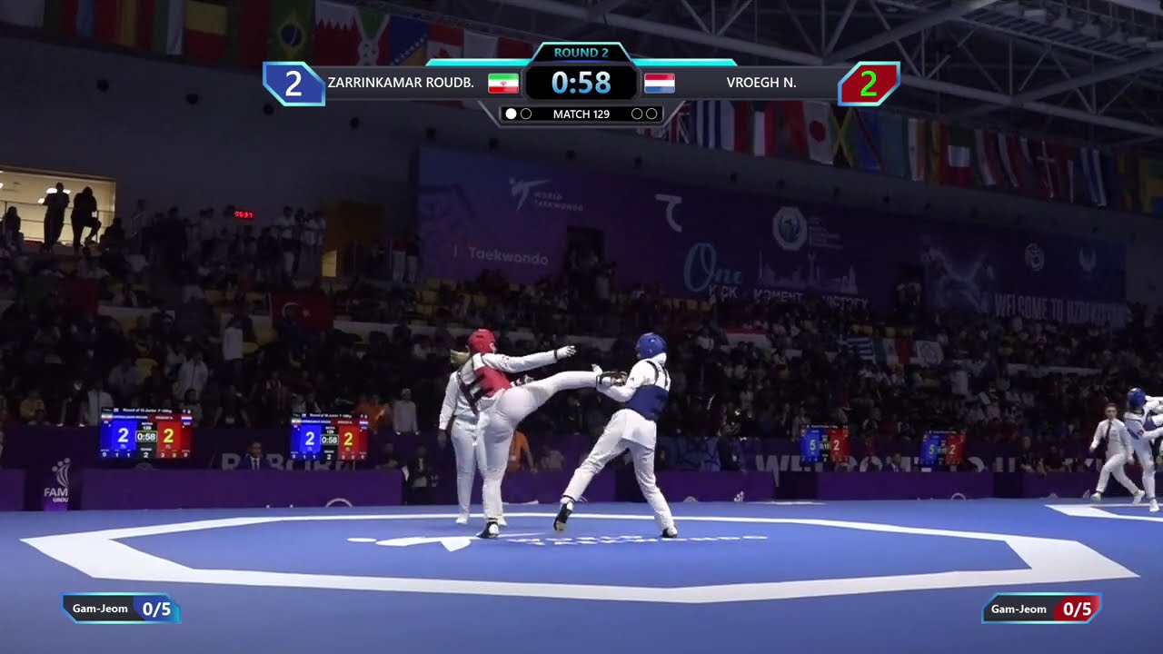 129 Round of 16 F +68kg IRI ZARRINKAMAR ROUDB NED VROEGH N PGM