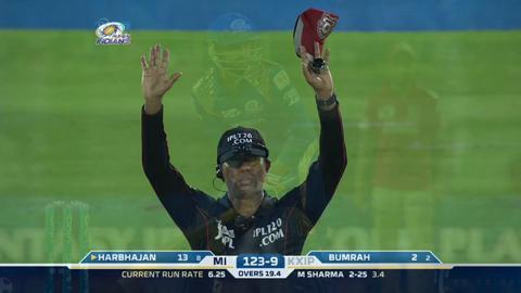 M43: MI vs KXIP – Harbhajan Singh Six