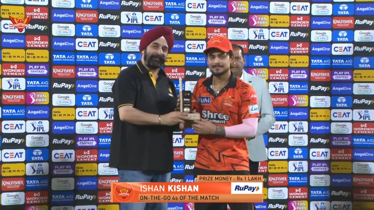 IPL 2026 M21: SRH vs RR - RuPay On-The-Go 4s of the Match - Ishan Kishan