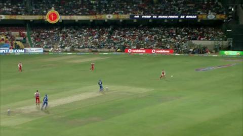 M2: RCB vs MI – Dinesh Karthik Six