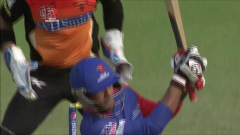 M32: DD vs SRH – Mayank Agarwal Wicket background