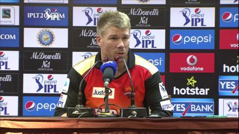 M8: RCB vs SRH – Press Conference – David Warner
