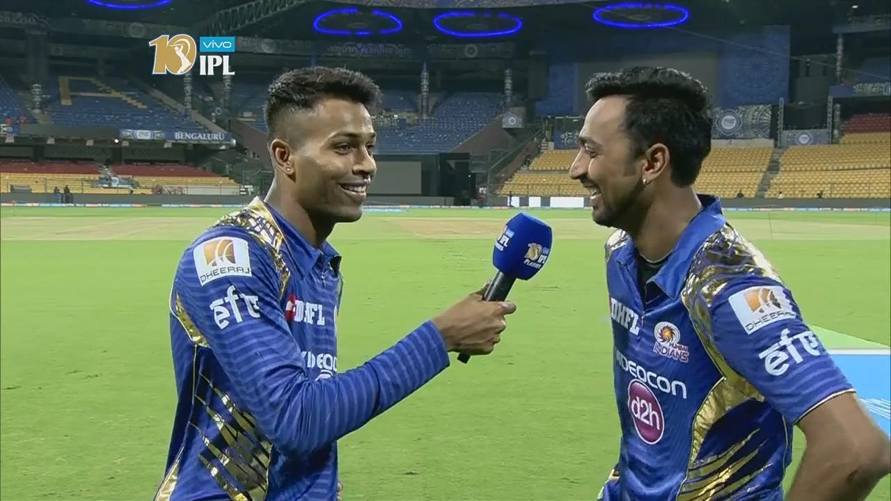 Hardik Pandya interviews Krunal Pandya
