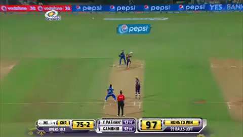 M51: MI vs KKR – Yusuf Pathan Six